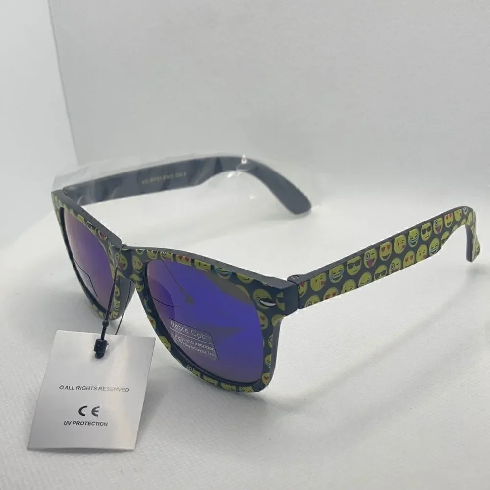 Retro Kids Emoji Mirrored Sunglasses